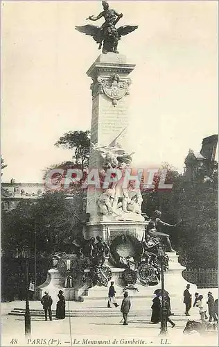 Ansichtskarte AK Paris (Ier) Le Monument de Gambetta