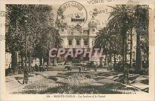 Cartes postales Monte Carlo Les Jardins et le Casino
