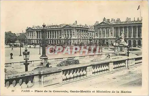 Cartes postales Paris La Place de la Concorde Garde Meuble et Ministere de la Marine