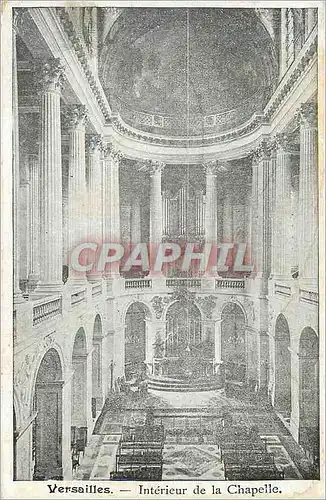 Cartes postales Versailles Interieur de la Chapelle Orgue