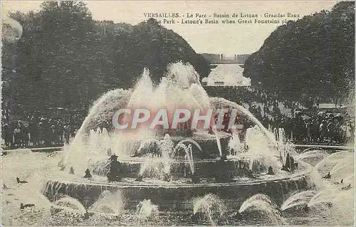 Cartes postales Versailles le Parc Bassin de Latone Grandes Eaux