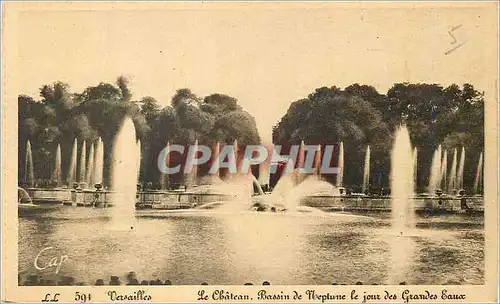 Ansichtskarte AK Versailles le Chateau Bassin de Neptune le Jour des Grandes Eaux