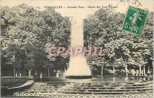 Ansichtskarte AK Versailles Grandes Eaux Bassin des Cent Tuyaux