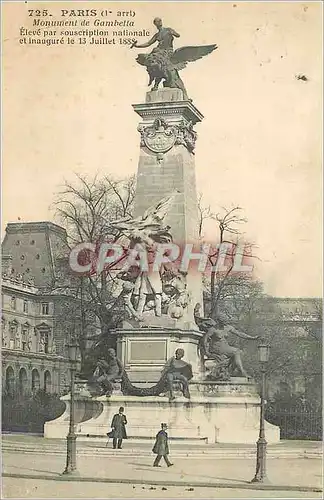 Ansichtskarte AK Paris (1e Arr)  Monument de Gambetta Eleve par Souscription Nationale