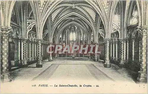 Cartes postales Paris la Sainte Chapelle la Crypte