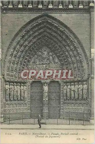 Ansichtskarte AK Paris Notre Dame Facade Portail Central (Portail du Jugement)