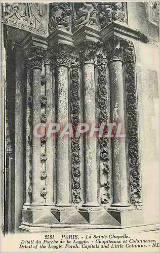 Ansichtskarte AK Paris la Sainte Chapelle Detail du Porche de la Loggia Chapiteaux et Colonnettes