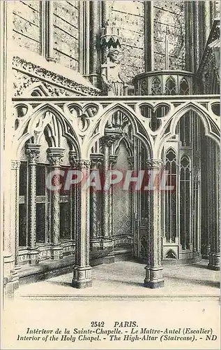 Ansichtskarte AK Paris Interieur de la Sainte Chapelle le Maitre Autel (Escalier)