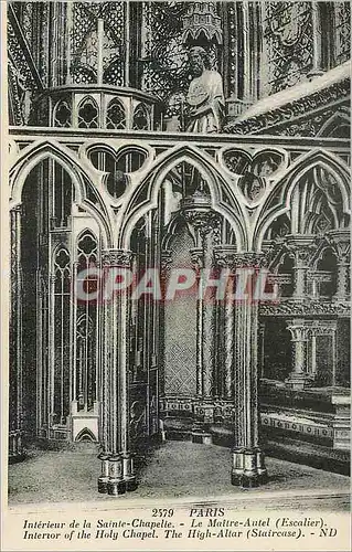 Ansichtskarte AK Paris Interieur de la Sainte Chapelle le Maitre Autel (Escalier)