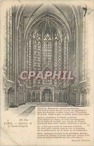 Ansichtskarte AK Paris Interieur de la Sainte Chapelle Pierre de Montereau Macon Prodigieux