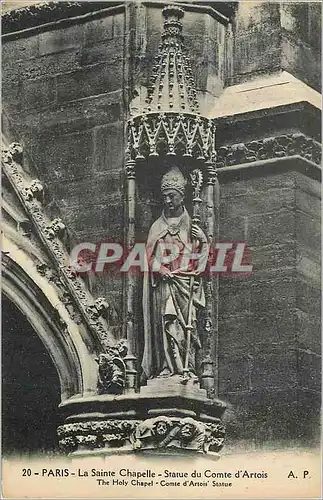 Cartes postales Paris La Sainte Chapelle Statue du Comte d'Artois