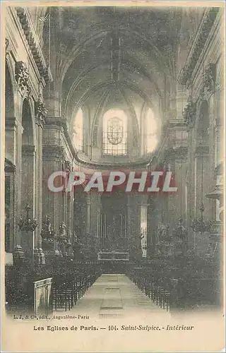 Ansichtskarte AK Les Eglises de Paris Saint Sulpice Interieur