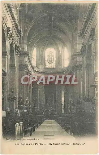 Cartes postales Les Eglises de Paris Saint Sulpice Interieur