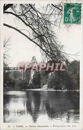 Ansichtskarte AK Paris Buttes Chaumont Perspective du Lac