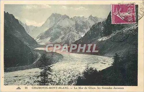 Cartes postales Chamonix Mont Blanc la Mer de Glace les Grandes Jorasses