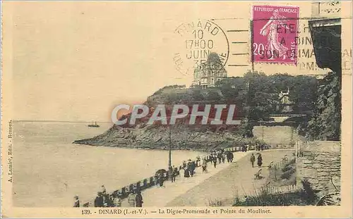 Ansichtskarte AK Dinard (I et V) La Digue Promenade et Pointe du Moulinet