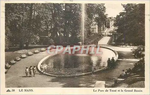 Cartes postales Le Mans Le Parc de Tesse et le Grand Bassin