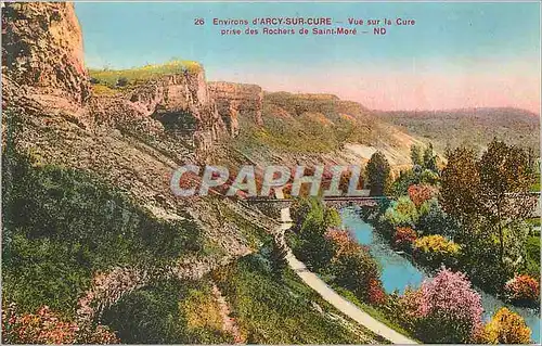 Cartes postales Environ d'Arcy sur Cure Vue sur le Cure prise des Rochers de Saint More