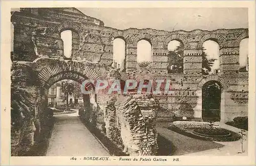 Cartes postales Bordeaux Ruines du Palais Gallsen