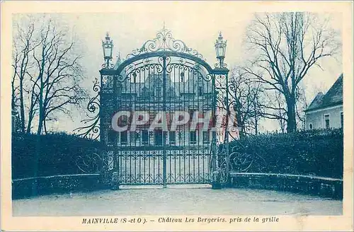 Cartes postales Mainville (S et O) Chateau les Bergeries pris de la Grille