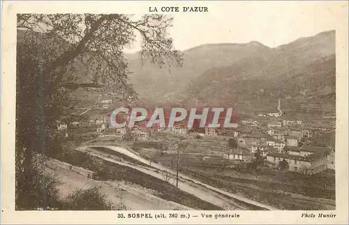 Cartes postales Sospel (alt 360 m) La Cote d'Azur Vue Generale