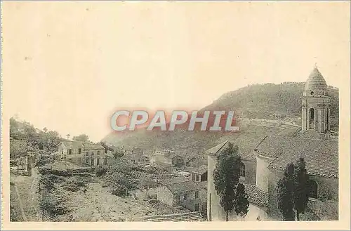 Cartes postales La Turbie (A M) L'Eglise vue prise du Trophee des Alpes