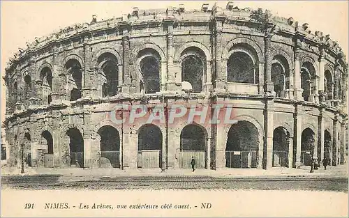 Cartes postales Nimes Les Arenes vue exterieure Cote Ouest