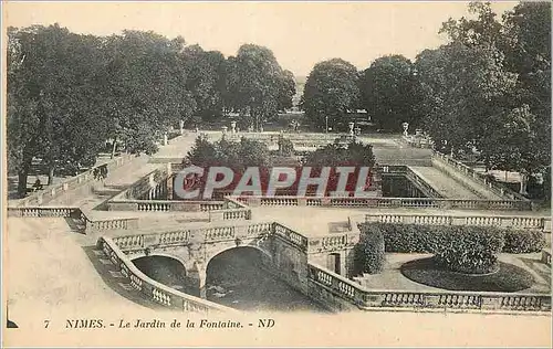 Cartes postales Nimes Le Jardin de la Fontaine