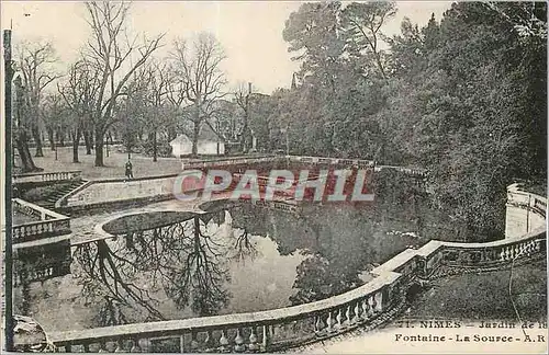 Cartes postales Nimes Le Jardin de la Fontaine La Source