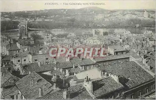 Cartes postales Avignon Vue Generale vers Villeneuve