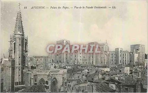 Cartes postales Avignon Palais des Papes Vue de la Facade Occidentale