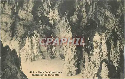 Cartes postales Bois de Vincennes Interieur de la Grotte