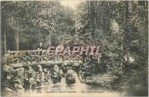 Cartes postales Bois de Vincennes Un Pont Rustique