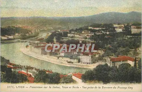 Ansichtskarte AK Lyon Panorama sur la Saone Vaise et Serin Vue prise de la Terrasse du Passage Gay