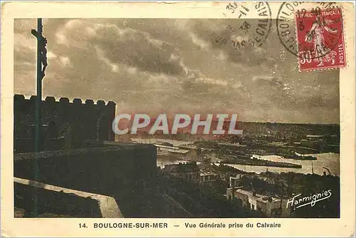 Cartes postales Boulogne sur Mer Vue Generale prise du Clavaire Christ