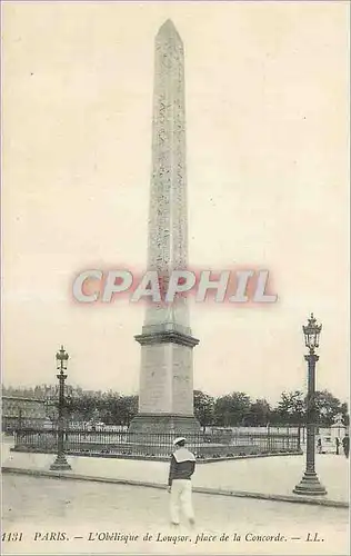 Ansichtskarte AK Paris L'Obelisque de Loupsor Place de la Concorde Marin Militaria