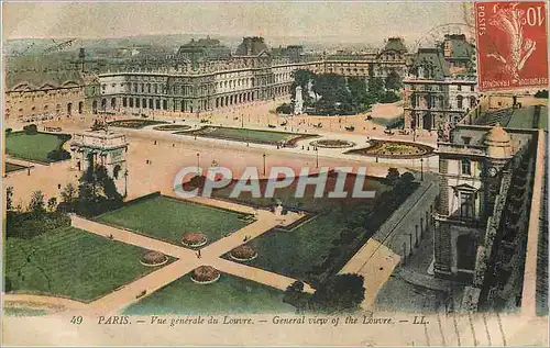 Ansichtskarte AK Paris Vue Generale du Louvre