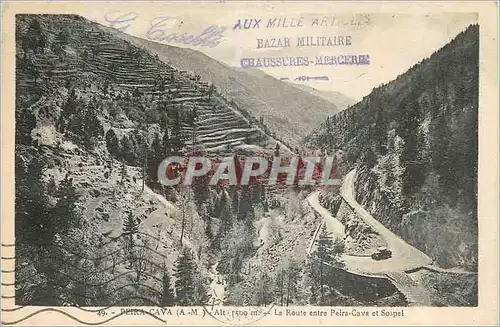 Cartes postales Peira Cava (A M) Alt 1500 m La Route entre Peira Cava et Sospel