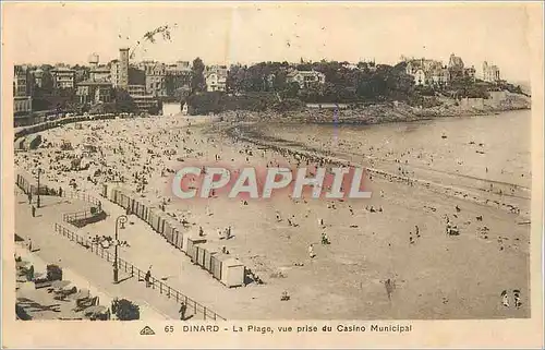 Ansichtskarte AK Dinard La Plage vue prise du Casino Municipal