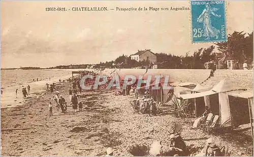 Ansichtskarte AK Chatelaillon Perspective de la Plage vers Angoulins