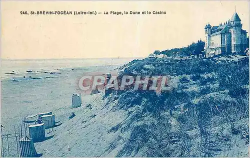 Cartes postales St Brevin l'Ocean (Loire Inf) La Plage La Dune et le Casino