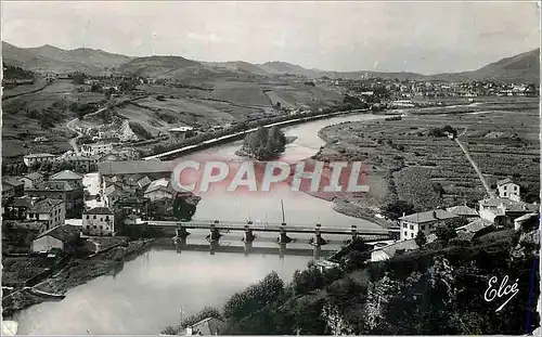 Cartes postales moderne Behobie (Basses Pyrenees) La Bidasoa Le Pont International L'Ile des Faisans et Behobia (Espagne
