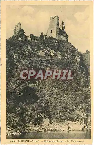 Ansichtskarte AK Crozant (Creuse) Ruines du Chateau La Tour Carree