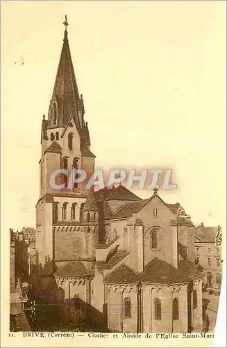 Cartes postales Brive (Correze) Clocher et Abside de l'Eglise