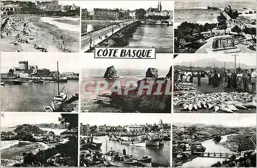 Cartes postales moderne Cote Basque De G a D Biarritz Bayonne Hendaye St Jean de Luz Peche
