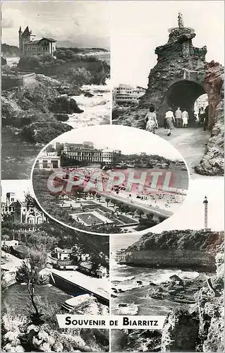 Cartes postales moderne Biarritz Villa Belza Rocher de la Vierge Plage Port Vieux Phare