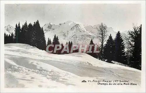 Moderne Karte Assy Passy (Hte Savoie) Champs de Ski et le Mont Blanc