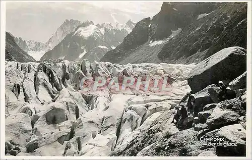 Moderne Karte Chamonix Mer de Glace