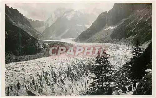 Moderne Karte Chamonix Mer de Glace