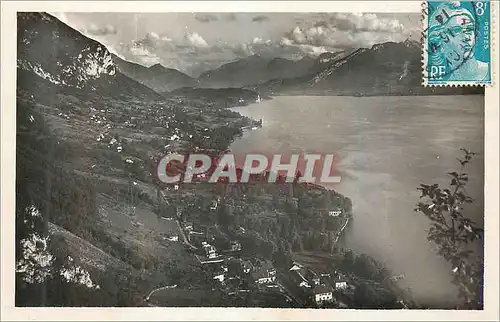 Moderne Karte Lac d'Annecy Vue sur Chavoires et Veyrier